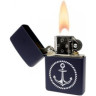Zippo 29692 — матовая синяя зажигалка с якорем